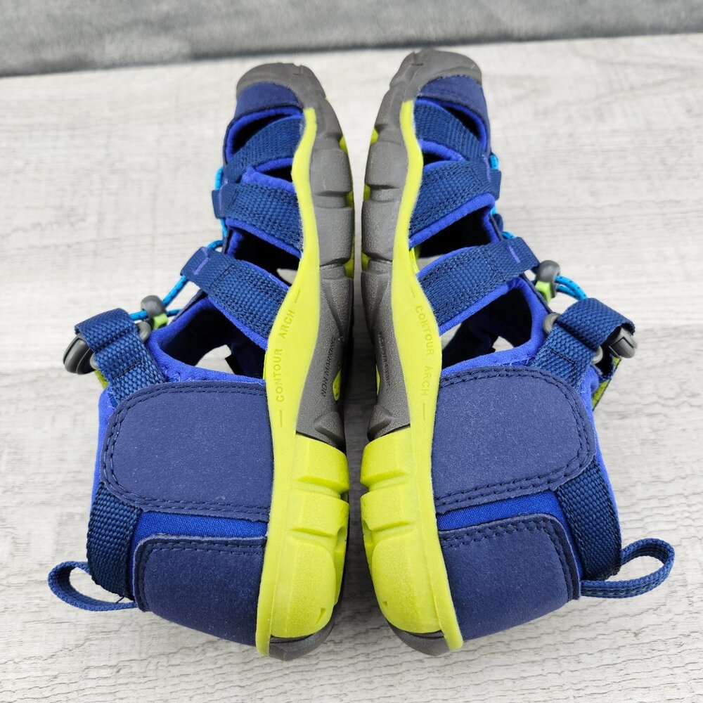 Keen Seacamp II CNX Unisex Size 2 (EU34) Blue Depths Chartreus Closed Toe Sandal - Picture 10 of 15
